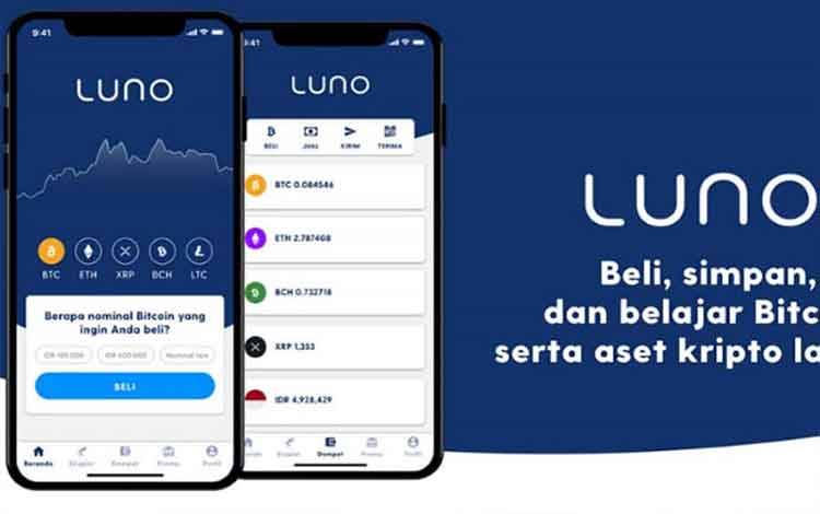 Aplikasi Luno, platform perdagangan kripto. (ANTARA/Luno)
