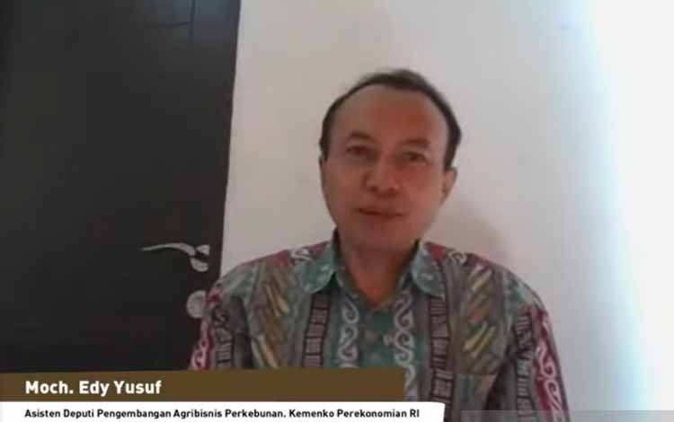 Asisten Deputi Pengembangan Agribisnis Perkebunan Kemenko Perekonomian Moch. Edy Yusuf dalam diskusi virtual, Jakarta, Jumat 20/8/2021)