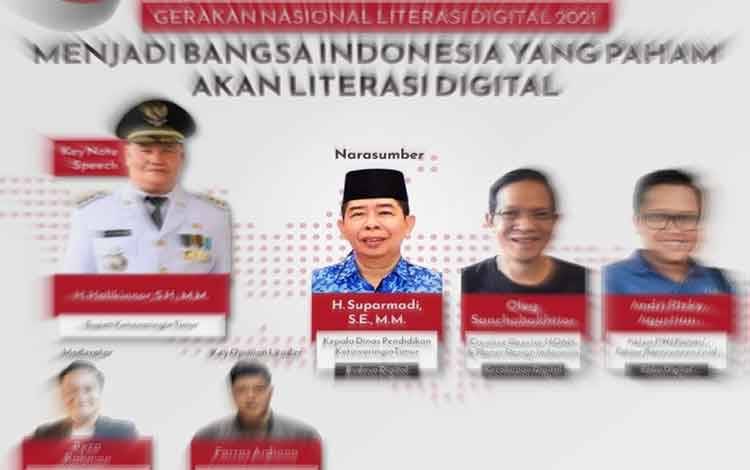 Kadisdik Kotim Jadi Narasumber Gerakan Nasional Literasi Digital