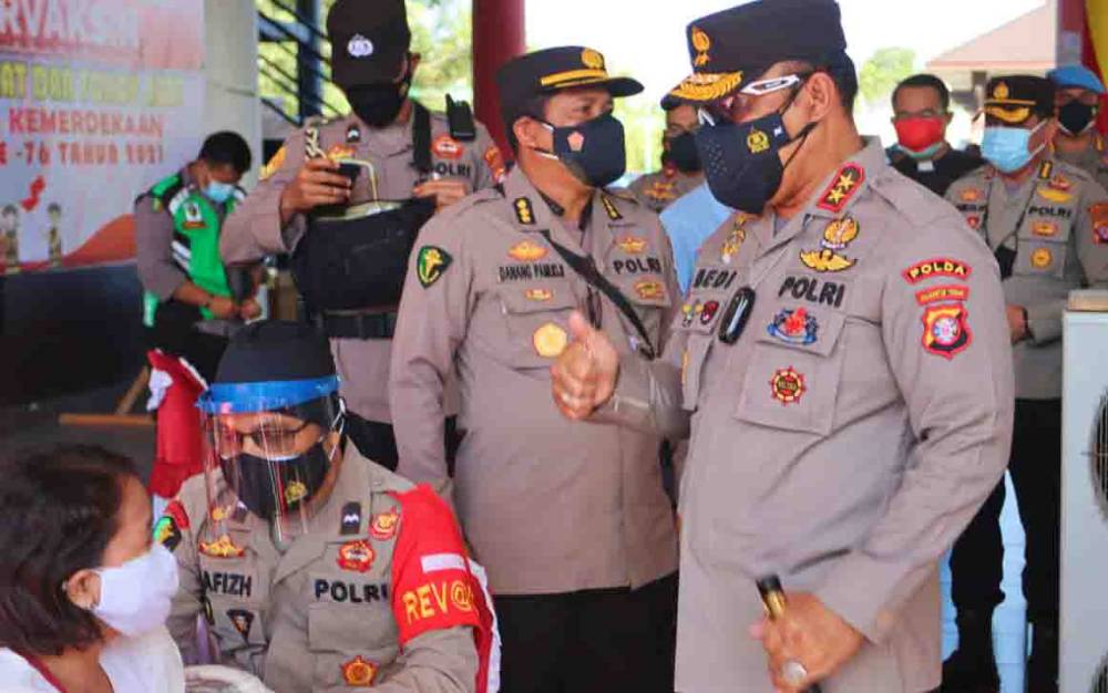 Kapolda Kalteng Tinjau Merdeka Bervaksin di Huma Betang
