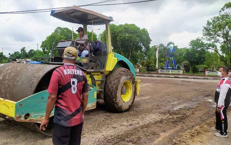 Jalan Lingkar Kota Selatan Sampit Kembali Diperbaiki