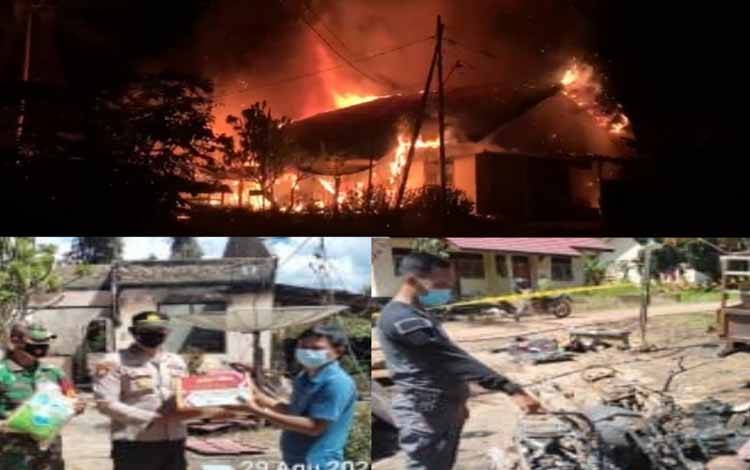 2 Rumah Warga Pangkut Terbakar, Hanguskan 4 Motor dan 1 Mobil
