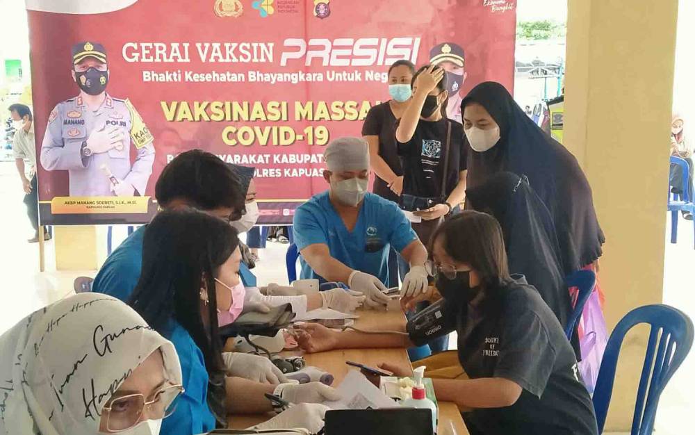 Vaksinasi Covid-19 di Polres Kapuas Sasar Pedagang