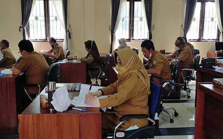 Sejumlah pejabat di Kotim saat mengikuti Job Fit beberapa waktu lalu.