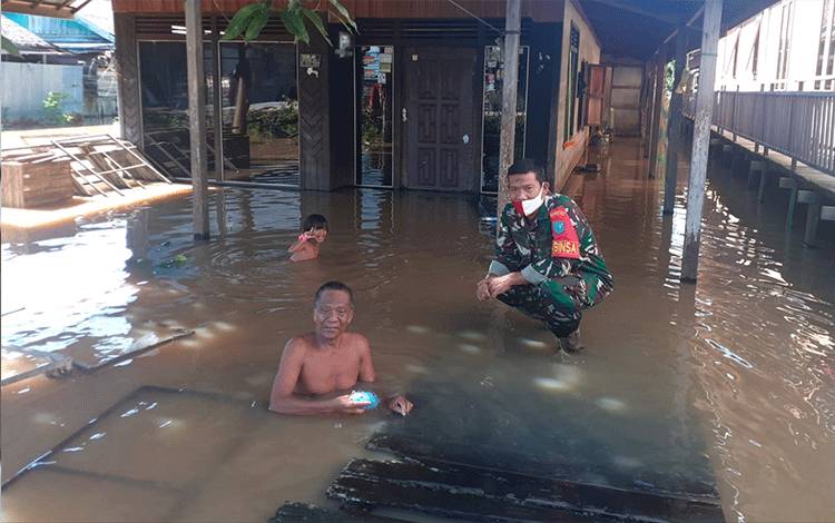 Permukiman Warga Pahandut Seberang Kebanjiran