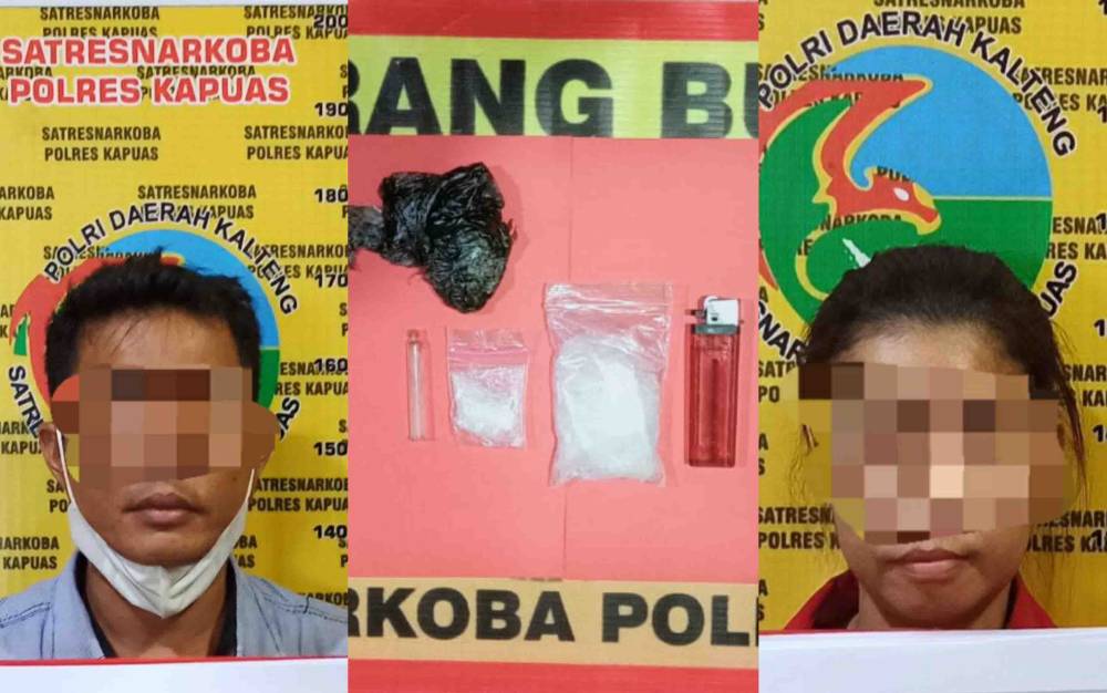 Satresnarkoba Polres Kapuas Tangkap Pria dan Wanita Bawa 25 Gram Sabu
