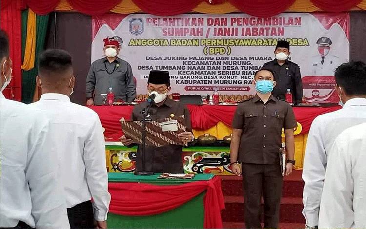 Lantik 36 Anggota BPD, ini Kata Bupati Murung Raya