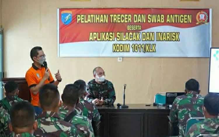 Kodim 1011 Kuala Kapuas Beri Pelatihan Tracer Gunakan Aplikasi Silacak