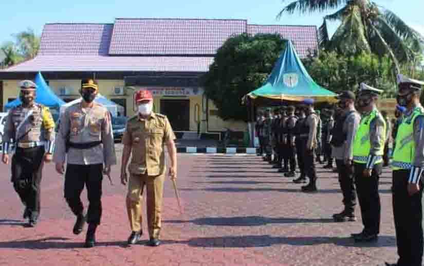Bupati Seruyan Jadi Inspektur Apel Gelar Pasukan Operasi Patuh Telabang 2021