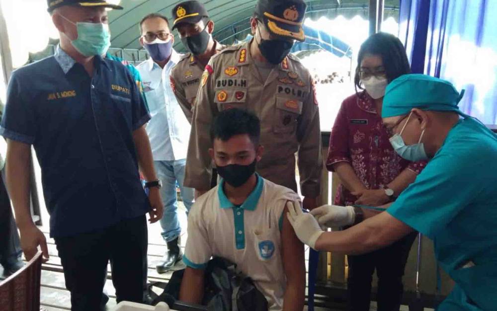 Bupati Gunung Mas Apresiasi Serbuan Batalyon Vaksinator