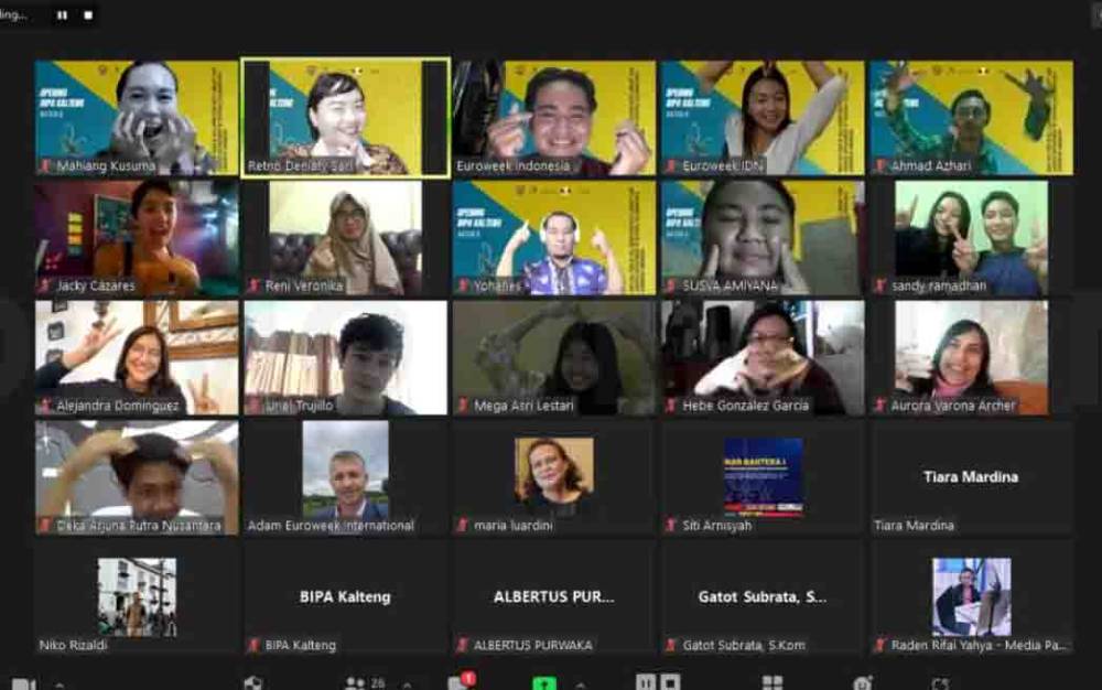 Opening BIPA Kalteng Batch 2 yang dilaksanakan secara virtual, Sabtu sore, 25 September 2021.