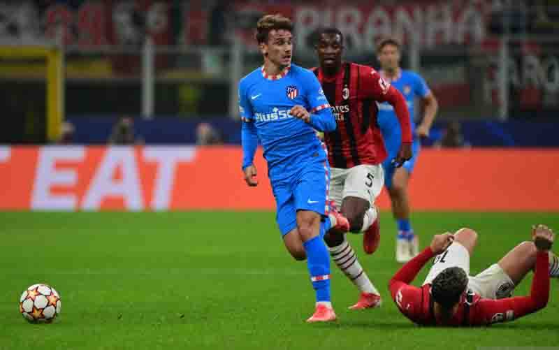 Atletico Madrid Menang Dramatis 2-1 Atas AC Milan