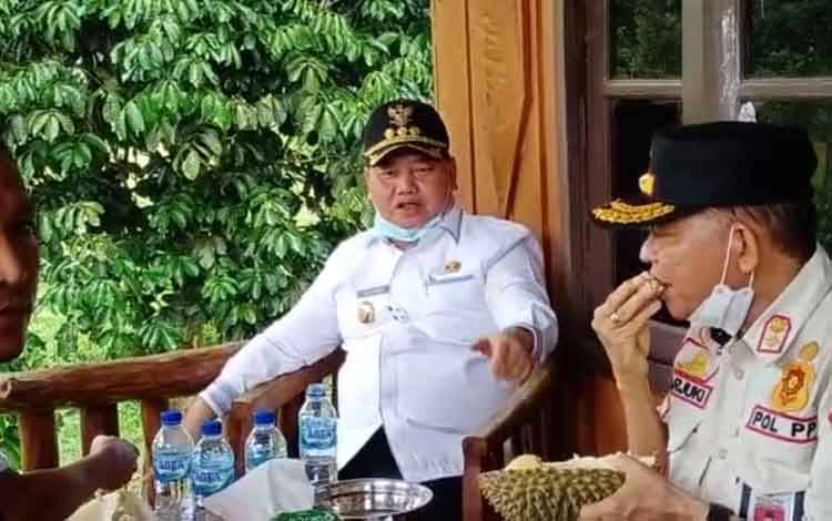 Bupati Kotim Kunjungan ke Kebun Durian di Tanah Mas