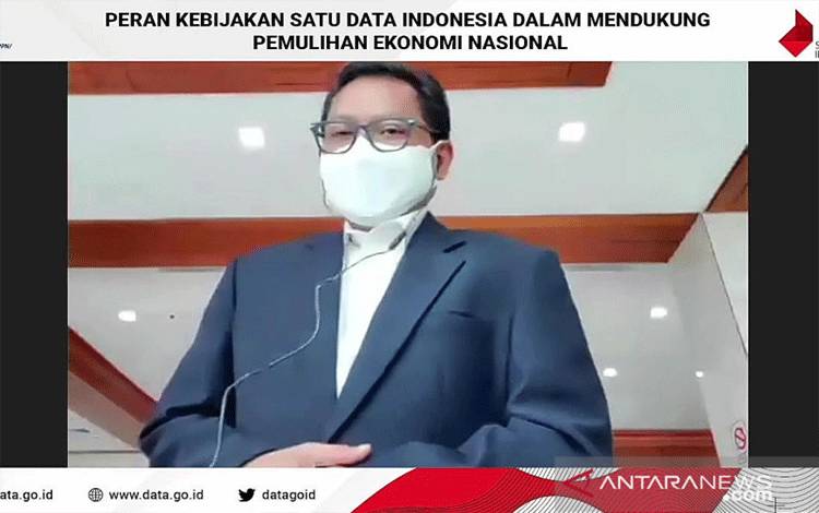 Tangkapan layar - Deputi Bidang Pemantauan, Evaluasi, dan Pengendalian Pembangunan Kementerian Perencanaan dan Pembangunan Nasional (PPN)/Bappenas Taufik Hanafi dalam webinar di Jakarta, Kamis (30/9/2021). ANTARA/Sanya Dinda