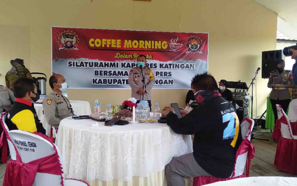 Eratkan Jalinan Silaturahmi, Polres Katingan Coffe Morning Bersama Insan Pers