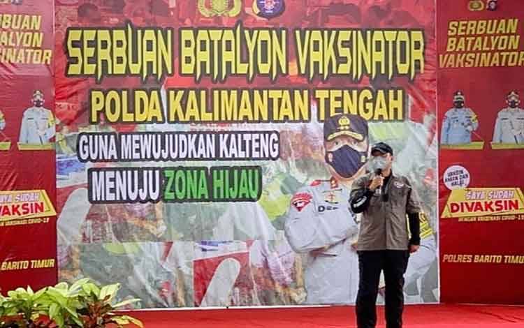 Kapolda Kalteng Pantau Serbuan Batalyon Vaksinator di Barito Timur