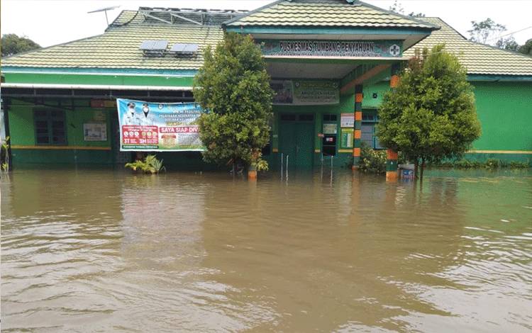 Puskesmas Tumbang Penyahuan, kembali terendam banjir lagi.