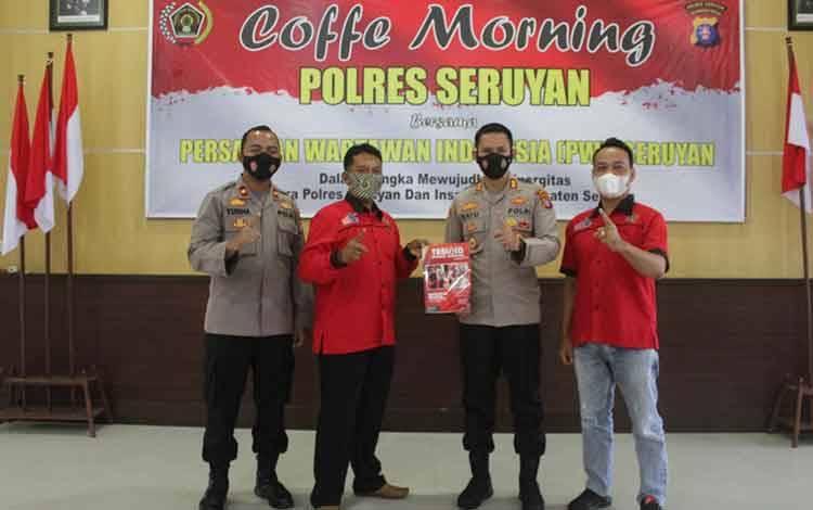 Polres Seruyan Perkuat Sinergi Bersama Wartawan