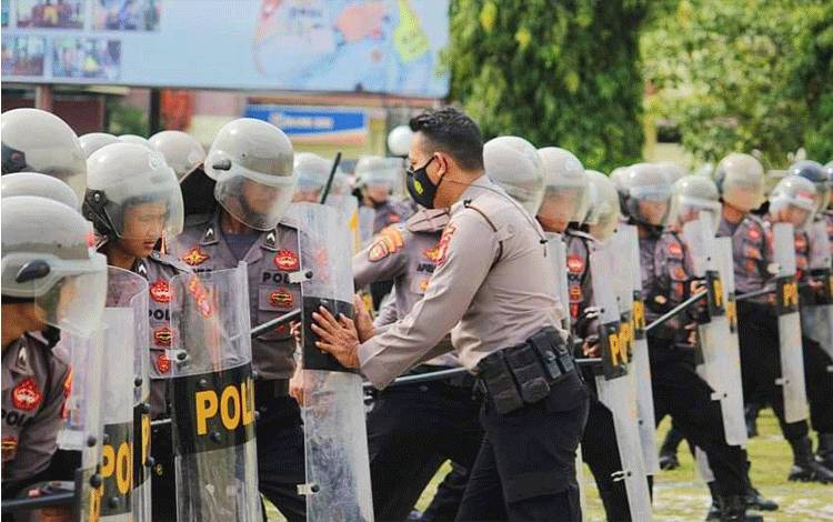 Ditsamapta Polda Kalteng Asah Kemampuan Dengan Latihan