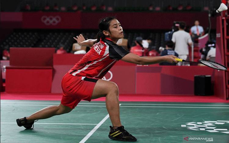 Gregoria Mariska Tunjung. ANTARA FOTO/Sigid Kurniawan/aww.