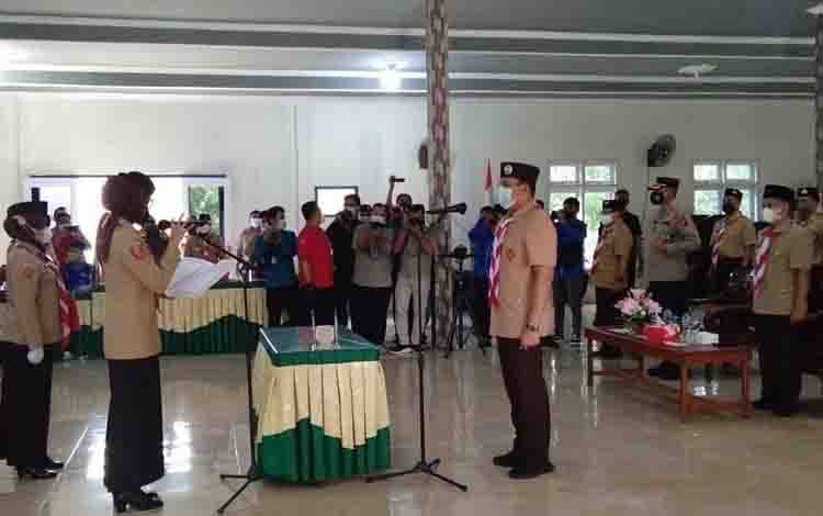 Hendra Lesmana Dilantik Jadi Ketua Mabicab Gerakan Pramuka Lamandau
