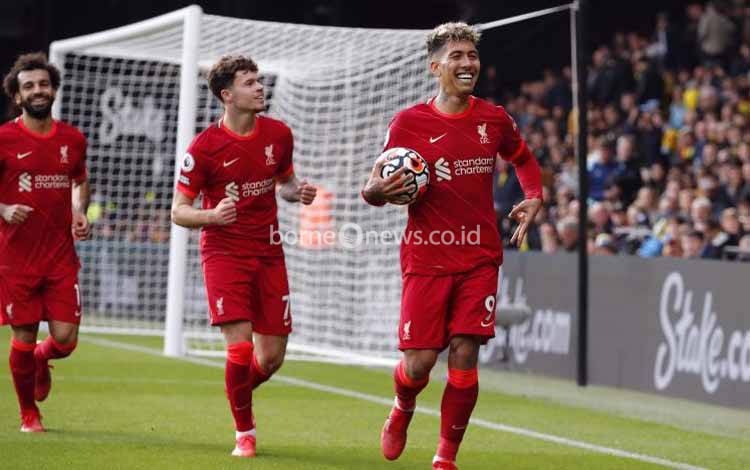 Firmino Cetak 3 GoL saat Liverpool Bantai Watford 5-0