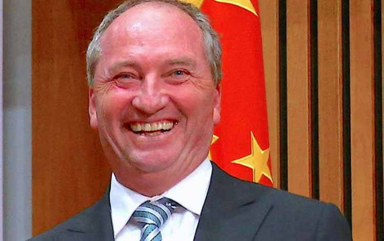 Ketua Partai Nasional Barnaby Joyce di Canberra, Australia, 2017