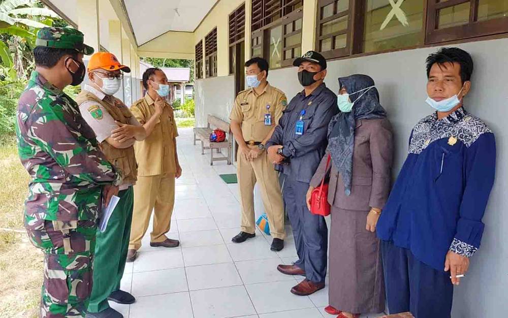BPBD, Pabung dan DPRD Pantau Simulasi PTM Terbatas di Karusen Janang