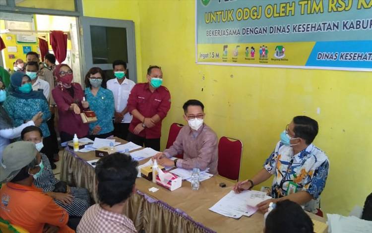 Pemeriksaan kesehatan jiwa masyarakat Kabupaten Sukamara di Puskemas Sukamara.