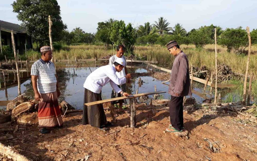 KUA Kecamatan Selat Ukur Arah Kiblat Rencana Pembangunan Musala Ar Raudhah