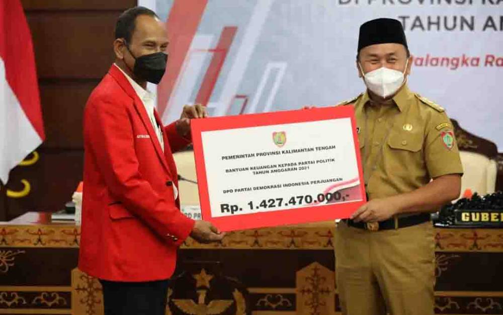 11 Partai Politik Terima Bantuan Keuangan Dari Pemprov Kalteng