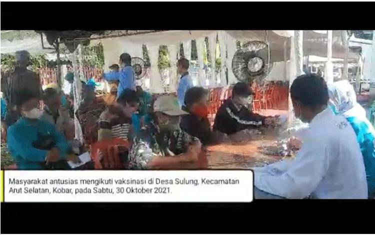 VIDEO: Suasana Vaksinasi Massal Warga Desa Sulung dan Sekitarnya