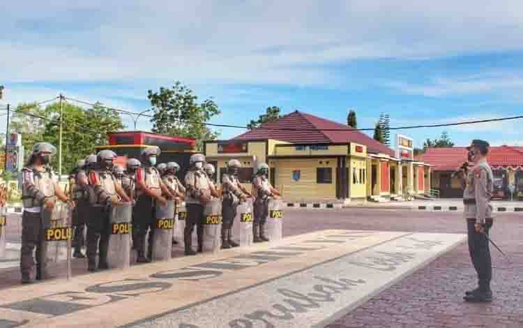 Begini Arahan Kapolres Seruyan Saat Personel Asah Kemampuan Dalmas