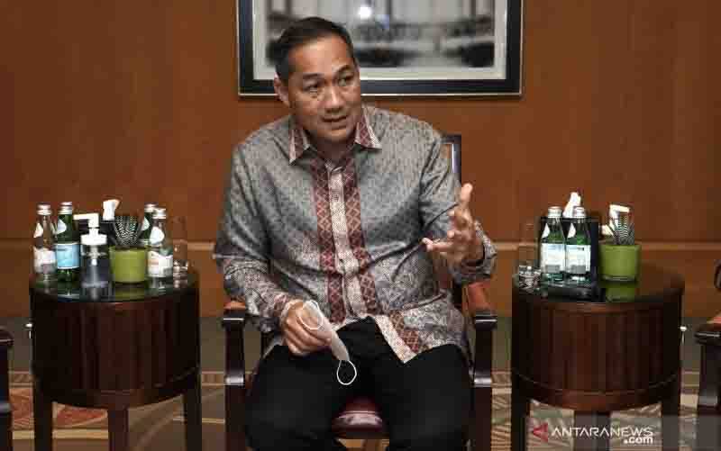 Menteri Perdagangan RI Muhammad Lutfi di sela wawancara media di Dubai baru-baru ini. (foto : ANTARA/HO)