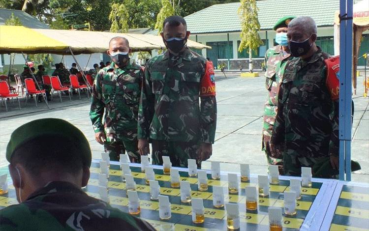 Prajurit Kodim Pangkalan Bun Tes Urine, Begini Hasilnya