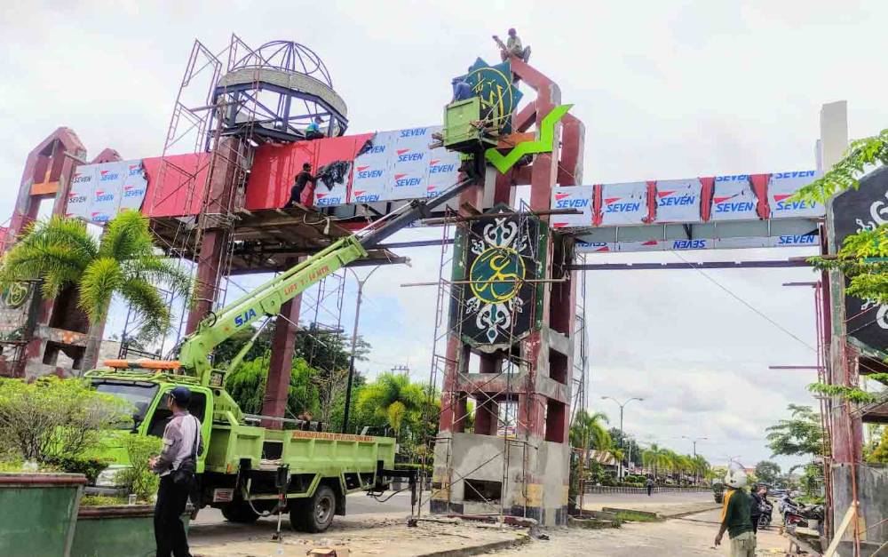 Perombakan Gerbang Sahati Kembali Dikerjakan, Begini Progresnya