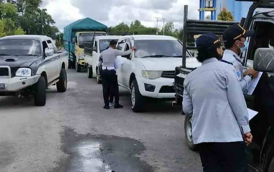 Ratusan Kendaraan Angkutan di Palangka Raya Terjaring Razia KIR