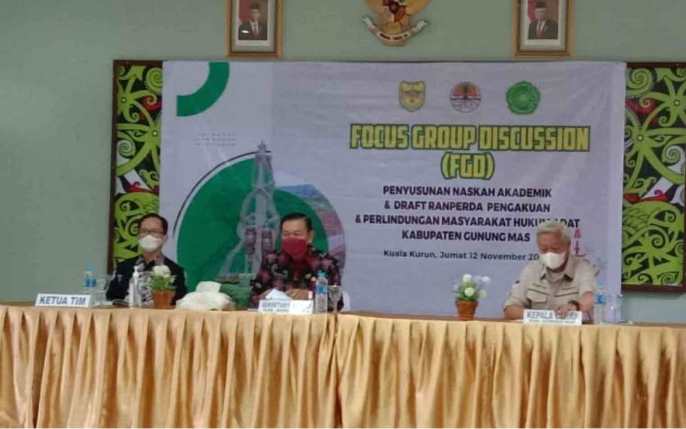 Ini Upaya Penyusunan Naskah Akademik dan Draft Raperda Masyarakat Hukum Adat di Gunung Mas