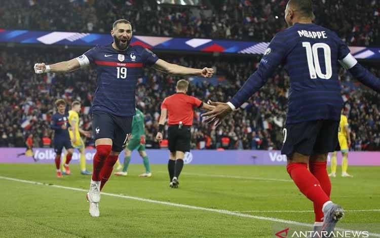 Gulung Kazakhstan 8-0, Prancis Lolos ke Putaran Final Piala Dunia 2022