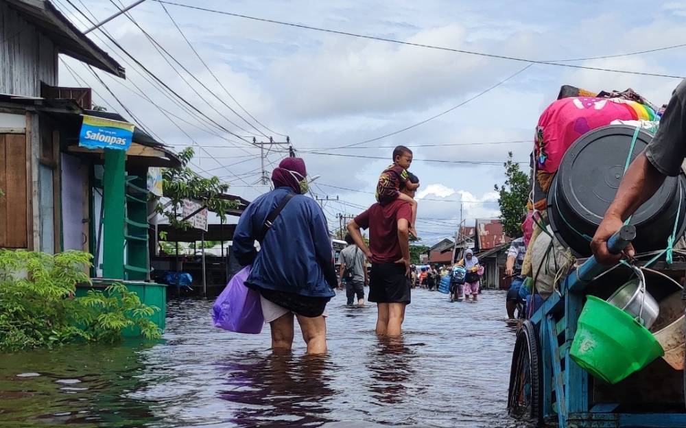 Banjir di wilayah Mendawai Kota Palangka Raya