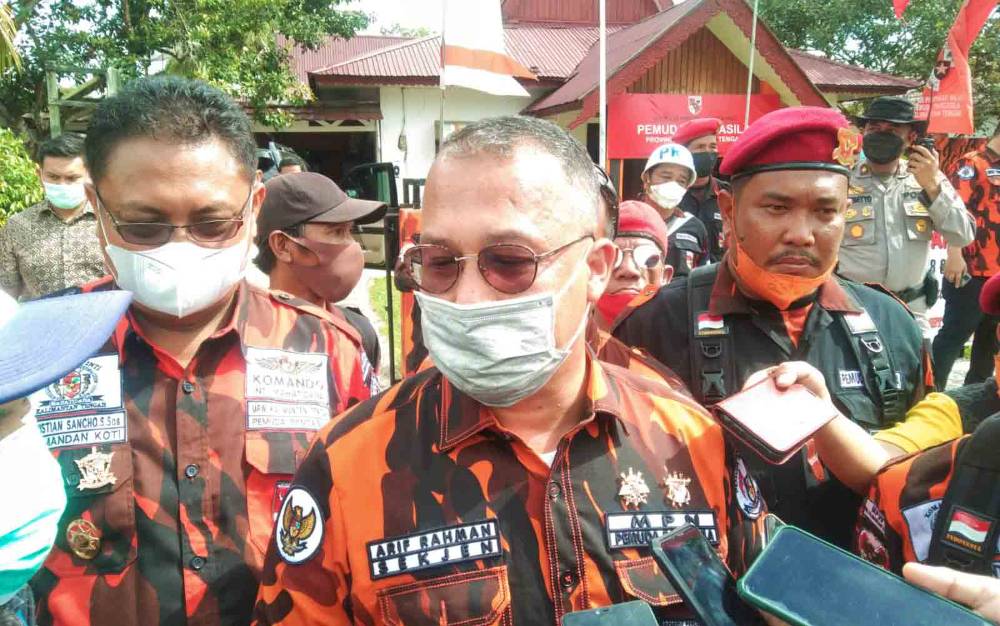 Puluhan Anggota PAM Pemuda Pancasila Demo di Kantor MPW Kalteng
