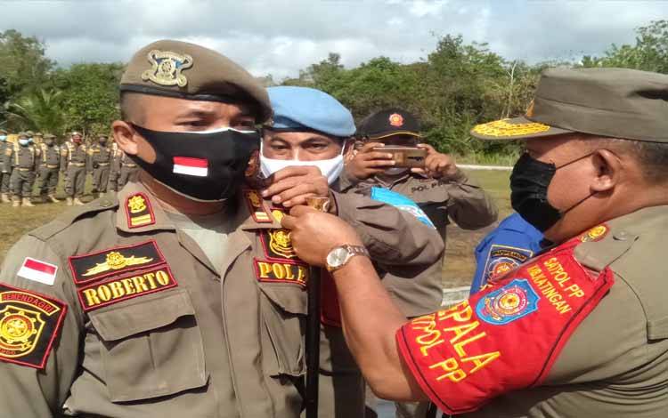 Satpol PP Katingan Gelar Pasukan Pengamanan Pilkades