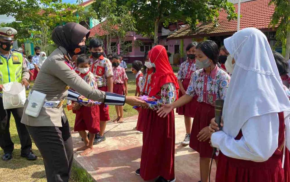Operasi Zebra, Satlantas Polres Katingan Sambangi Sekolah