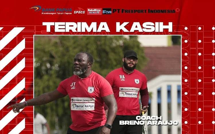 Persipura Jayapura Sepakati Putus Kontrak Pelatih Jacksen Tiago