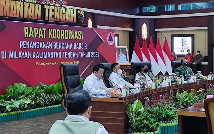 Pemprov Kalteng Bersama BNPB Gelar Rakor Penanganan Bencana