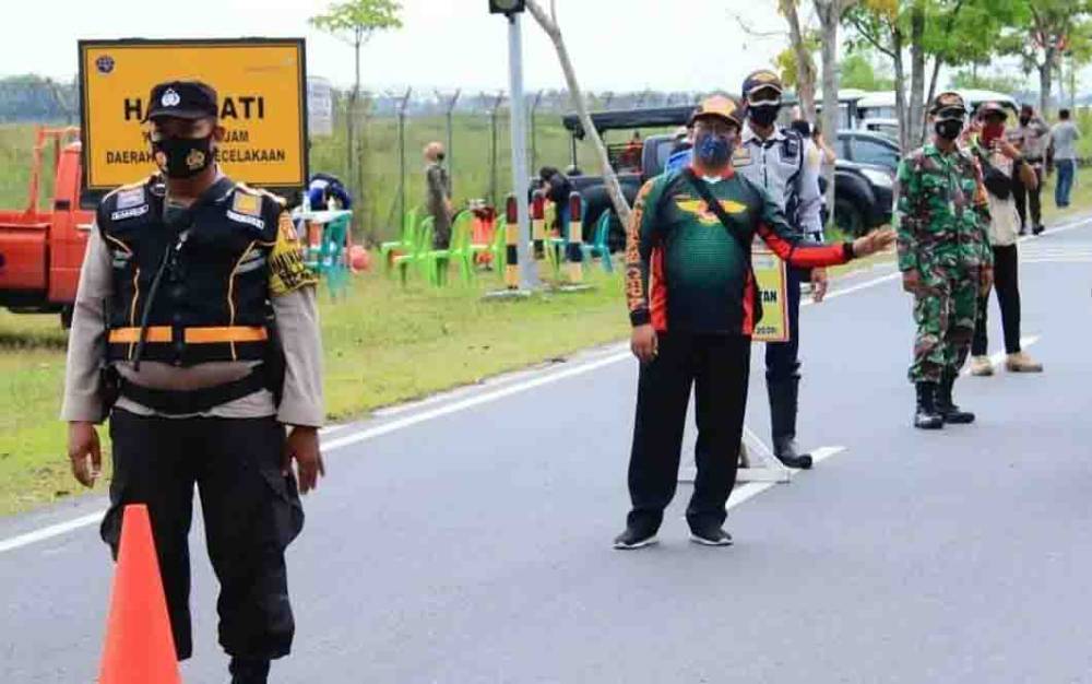 Penertiban protokol kesehatan di Palangka Raya.