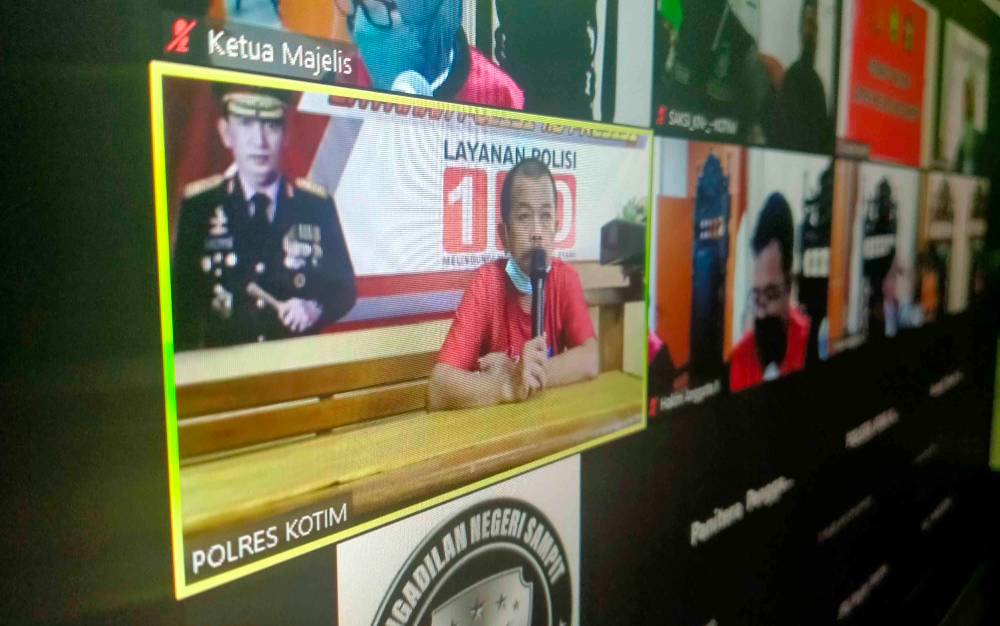 Sidang kasus sabu dengan terdakwa Maslur