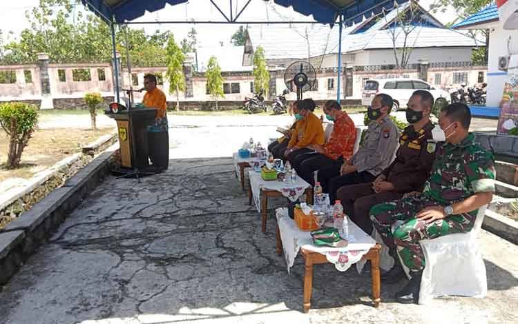 Pabung Kabupaten Gunung Mas, Mayor Inf Idham Khalid menghadiri Peringatan Harkanas ke-8, Kamis, 25 November 2021.