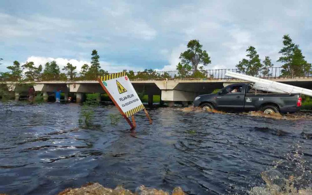 Jalan Trans Kalimantan di Pulang Pisau Sudah Bisa Dilewati