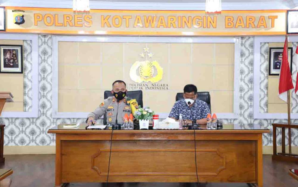 Polres Kobar Gelar Rapat Koordinasi Percepatan Vaksinasi bersama Instansi Terkait